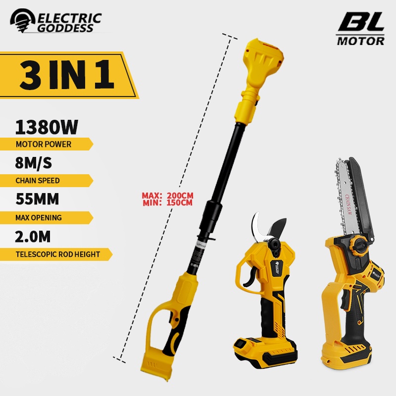 Gardening Tool Diy - Motosierra eléctrica sin escobillas de 6
