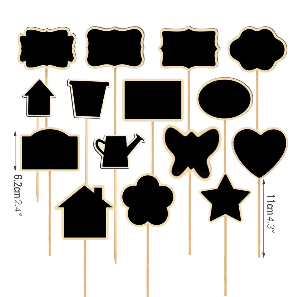 Mini pizarra de madera con est - Plant Label Tags reseña y precio